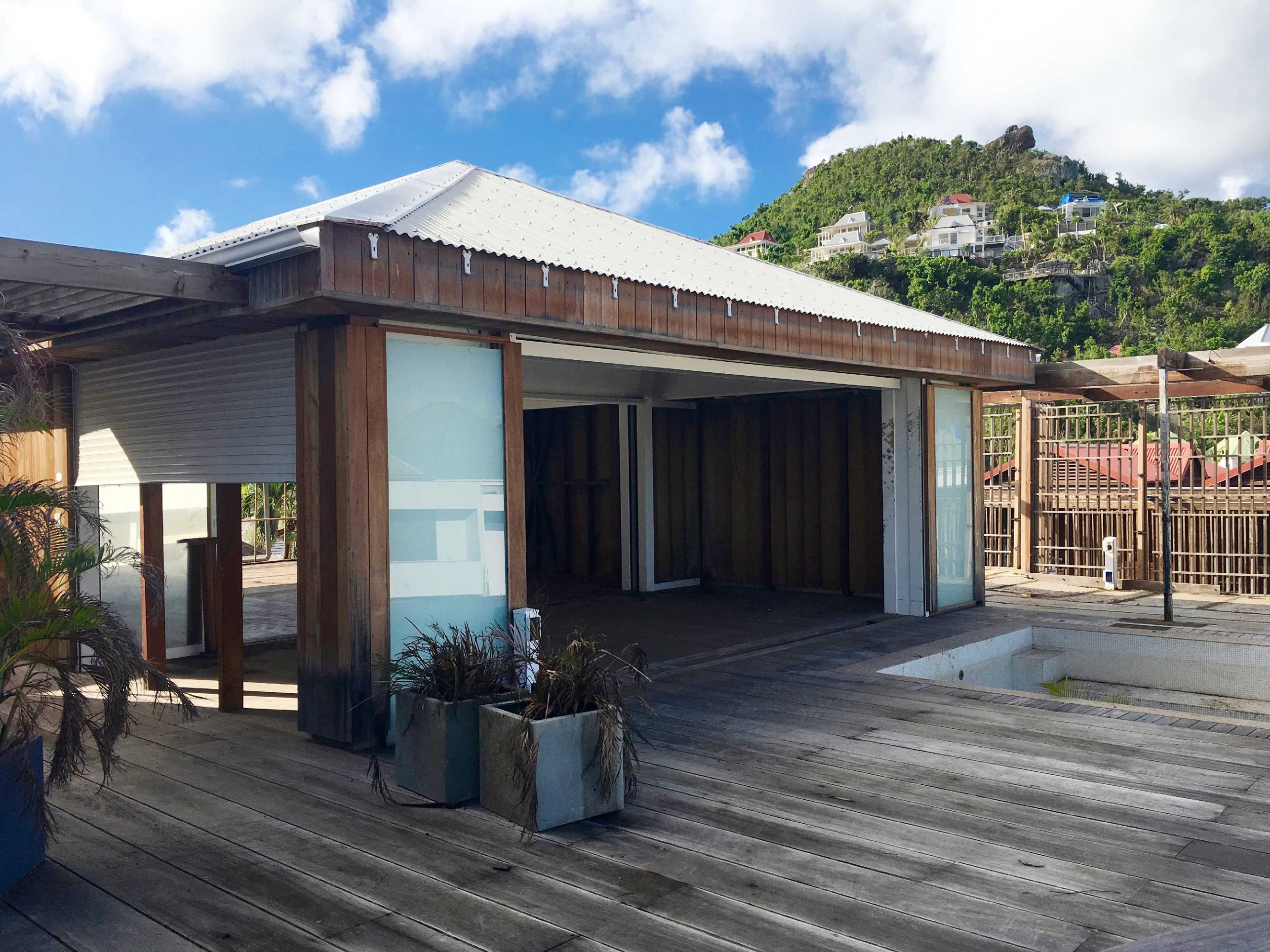 Le loft après le passage de l'ouragan Irma, novembre 2017